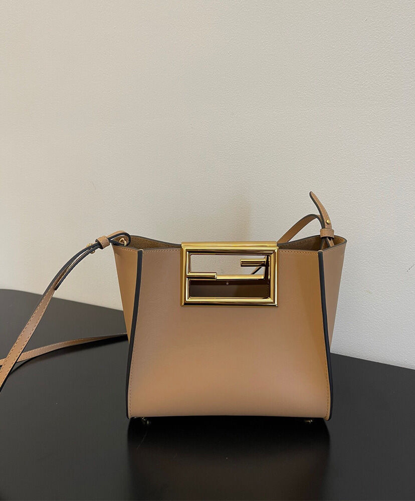 Fendi Triangle Mini Handbag 8BS053 Apricot